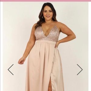 Rose gold glitter gown